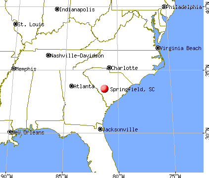 Springfield, South Carolina map