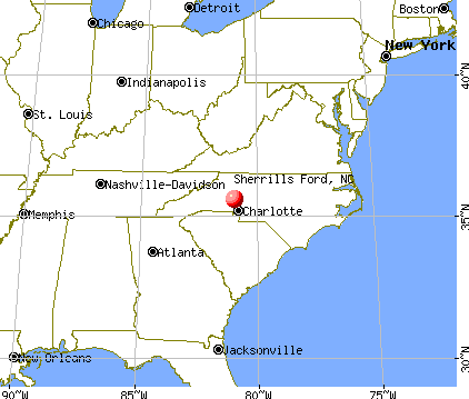 Sherrills Ford, North Carolina map