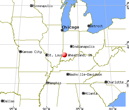 Wheatland, Indiana map