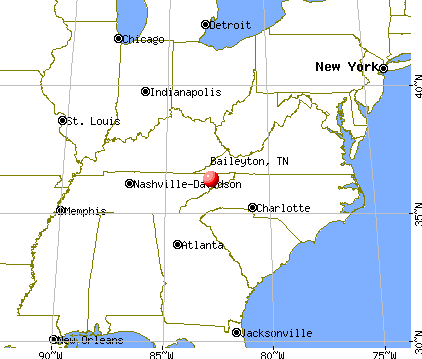 Baileyton, Tennessee map
