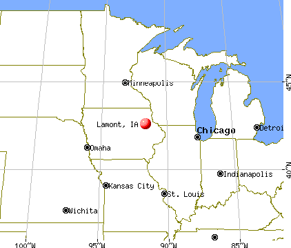 Lamont, Iowa map