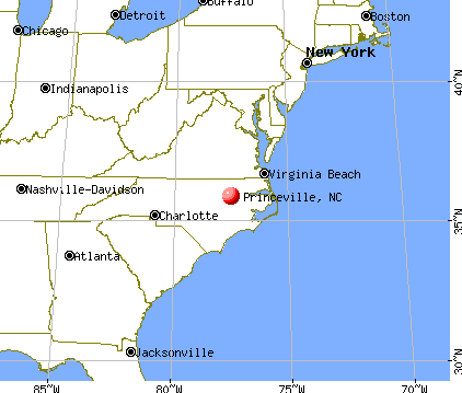 Princeville, North Carolina map