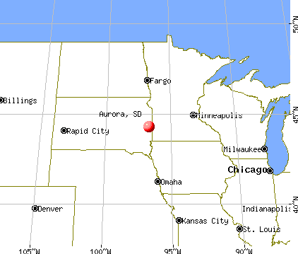 Aurora, South Dakota map