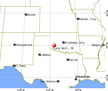 Lone Wolf, Oklahoma map