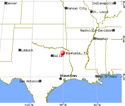 Winfield, Texas map