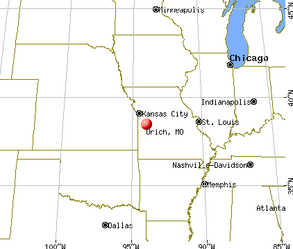 Urich, Missouri map