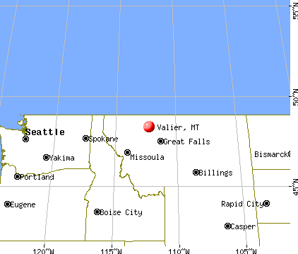 Valier, Montana map