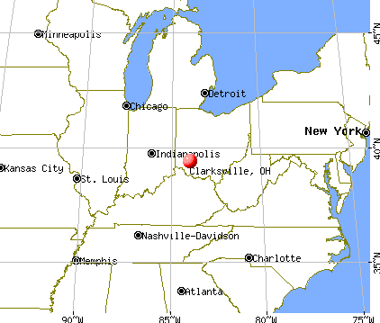 Clarksville, Ohio map