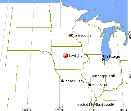 Lehigh, Iowa map