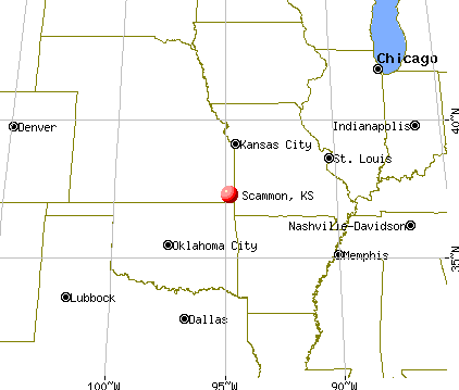 Scammon, Kansas map