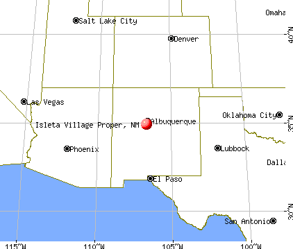 Isleta Village Proper, New Mexico map