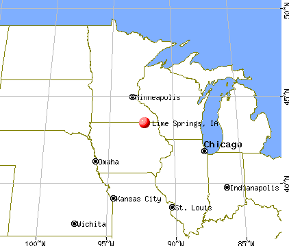 Lime Springs, Iowa map