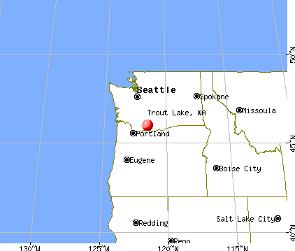 Trout Lake, Washington map