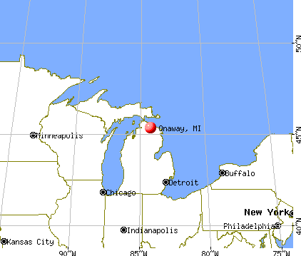 Onaway, Michigan map