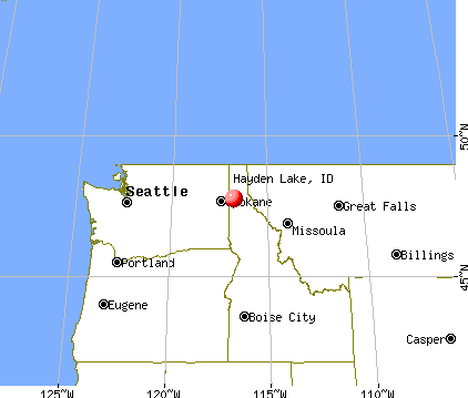 Hayden Lake, Idaho map