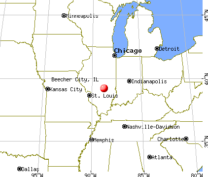 Beecher City, Illinois map