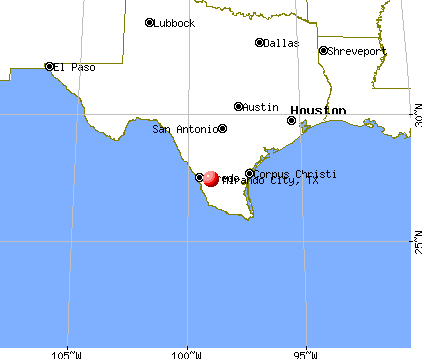 Mirando City, Texas map