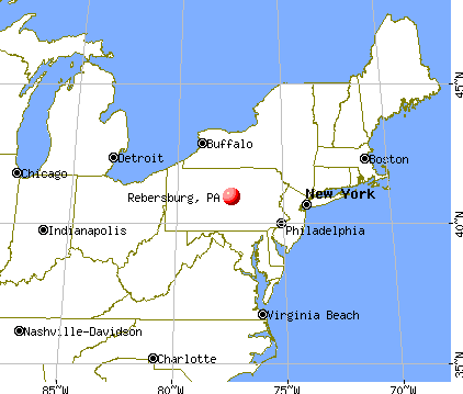 Rebersburg, Pennsylvania map