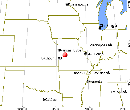Calhoun, Missouri map