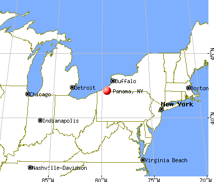 Panama, New York map
