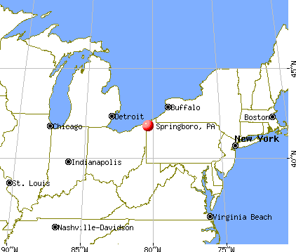 Springboro, Pennsylvania map