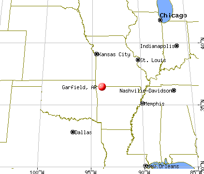 Garfield, Arkansas map