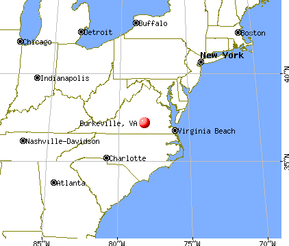 Burkeville, Virginia map
