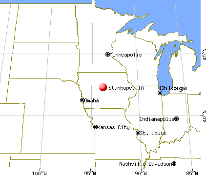 Stanhope, Iowa map