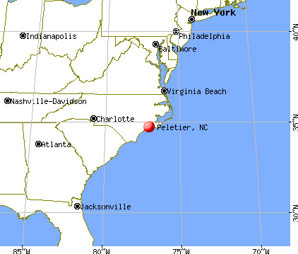 Peletier, North Carolina map