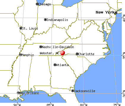 Webster, North Carolina map