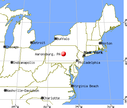 Aaronsburg, Pennsylvania map
