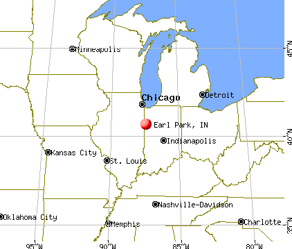 Earl Park, Indiana map
