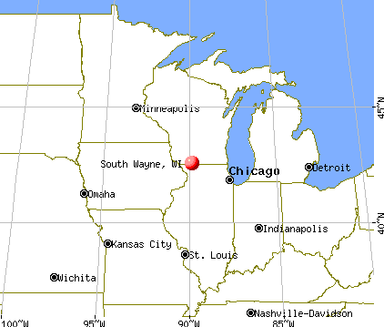 South Wayne, Wisconsin map