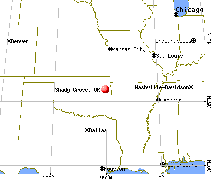 Shady Grove, Oklahoma map