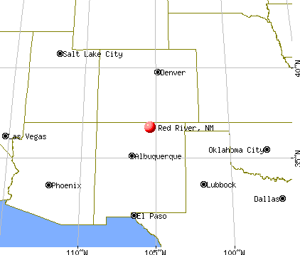 Red River, New Mexico map