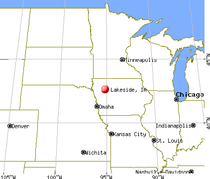 Lakeside, Iowa map