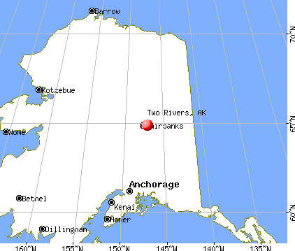 Two Rivers, Alaska map