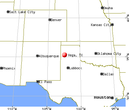 Vega, Texas map