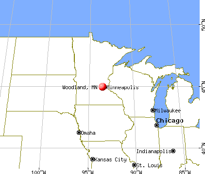 Woodland, Minnesota map