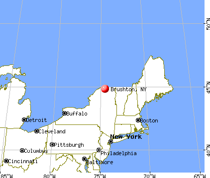 Brushton, New York map