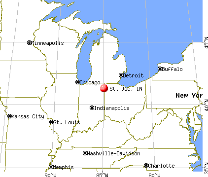 St. Joe, Indiana map