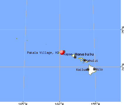 Pakala Village, Hawaii map