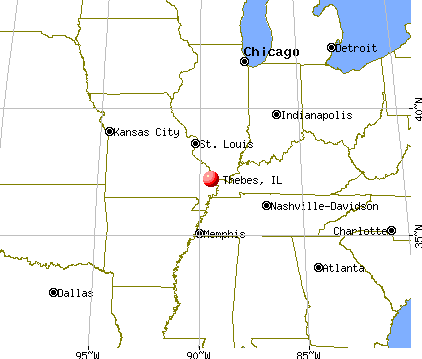 Thebes, Illinois map