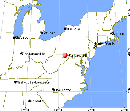 Barton, Maryland map