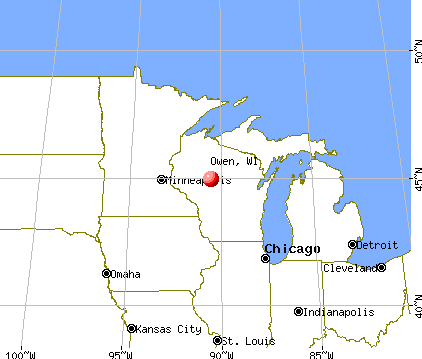 Owen, Wisconsin map