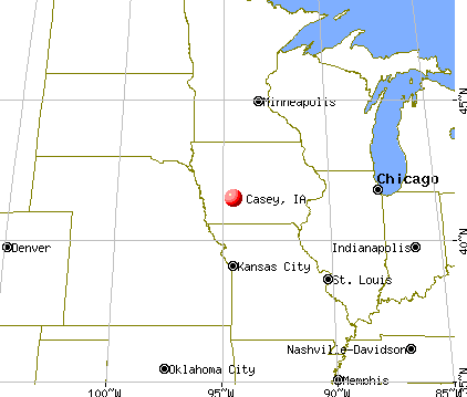 Casey, Iowa map
