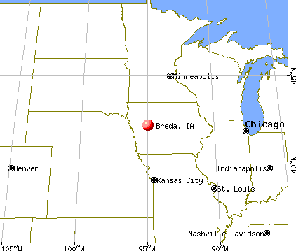 Breda, Iowa map