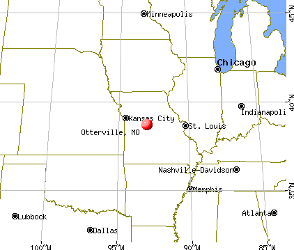Otterville, Missouri map