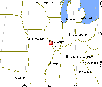 Hecker, Illinois map