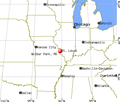 Wilbur Park, Missouri map